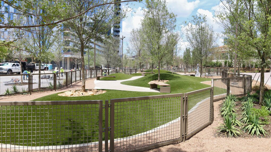Hall Park Dog Park next to Kaleidoscope Park in Frisco, TX
